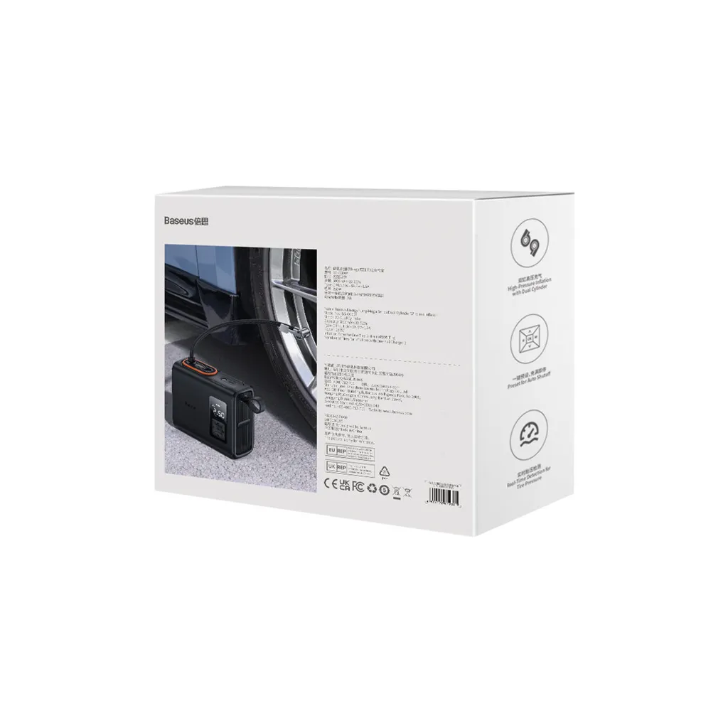 Compresseur 6000mAh Baseus Mega Energypump avec Éclairage de Secours - 11