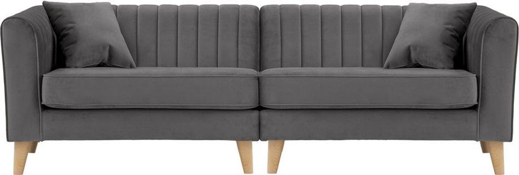 4-Sitzer Sofa Mary in der Mitte verbunden-Velluto 17-like oak