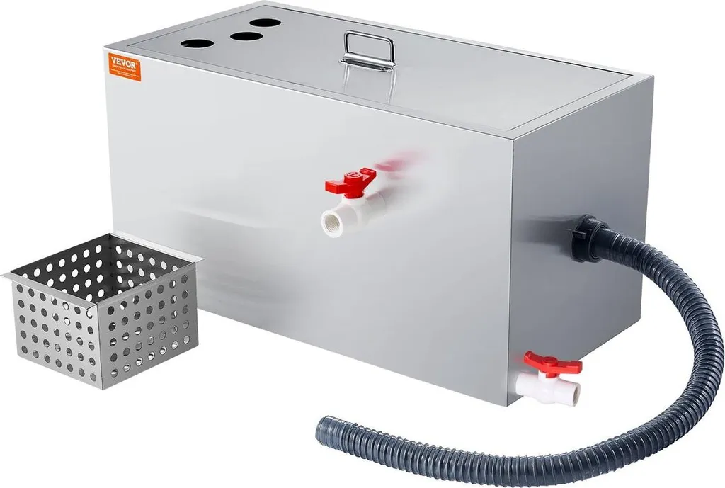 Séparateur huile-eau 6,4 GPM inox avec filtration à entrée supérieure