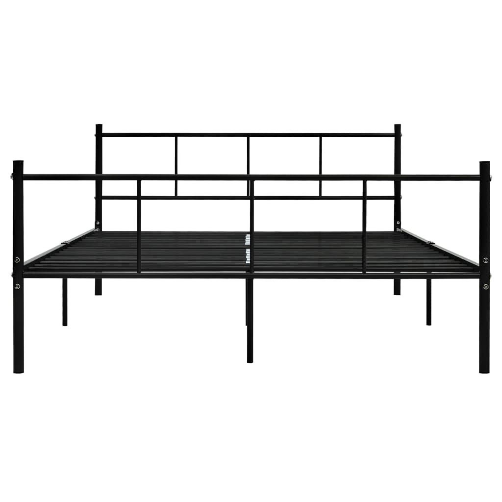 "Winterschlussverkauf "Bettgestell - CLORIS - Doppelbett - Robust und langlebig - Schwarz Metall 140×200 cm - Einfache Montage - - NeuMöbel5326045