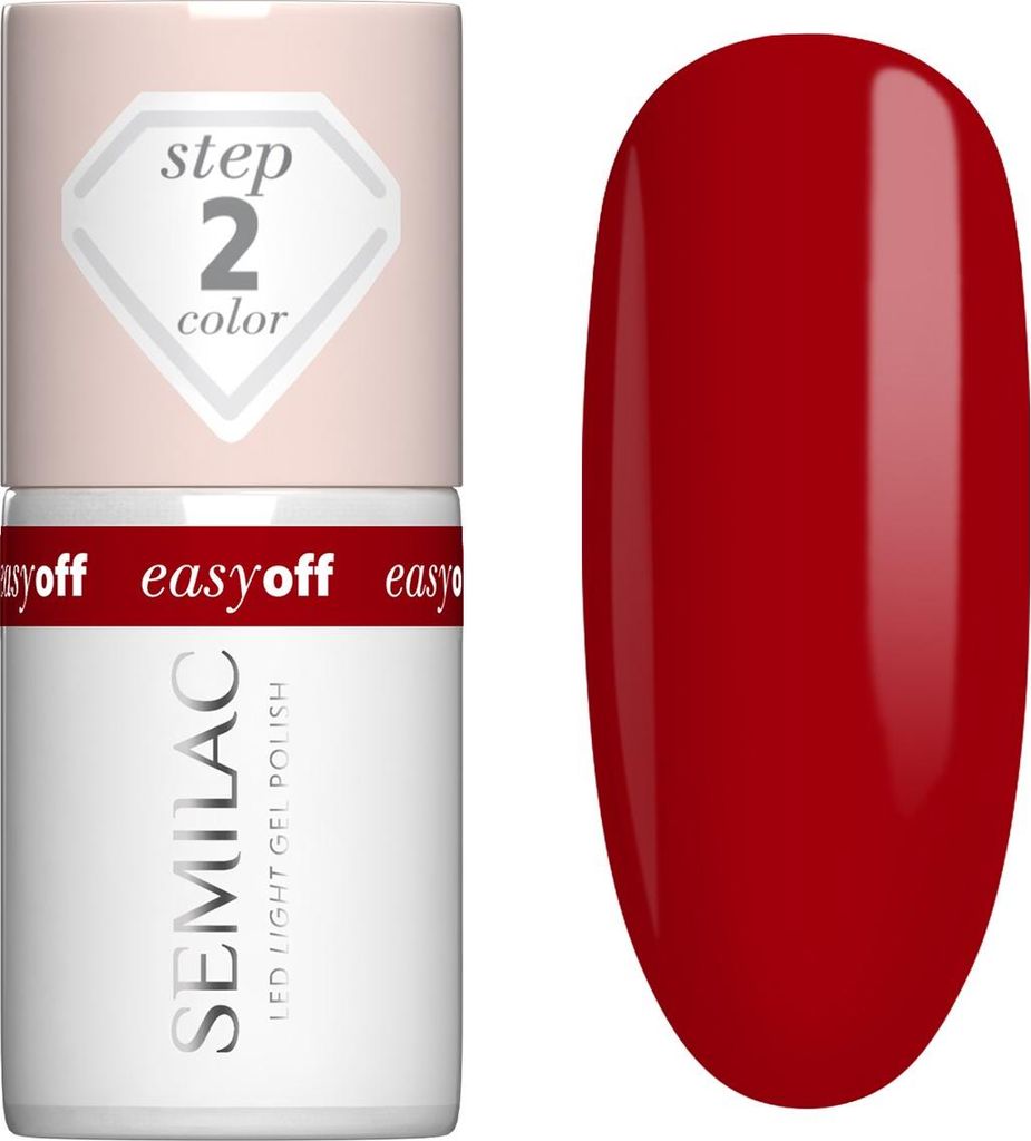 SEMILAC Easy Off Hybrid Nagellack LED-Licht The Red Core 7 ml