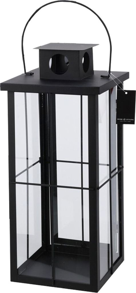 Stalllaterne Metall Laternen Schwarz Gartenlaterne Windlicht B20xH45cm