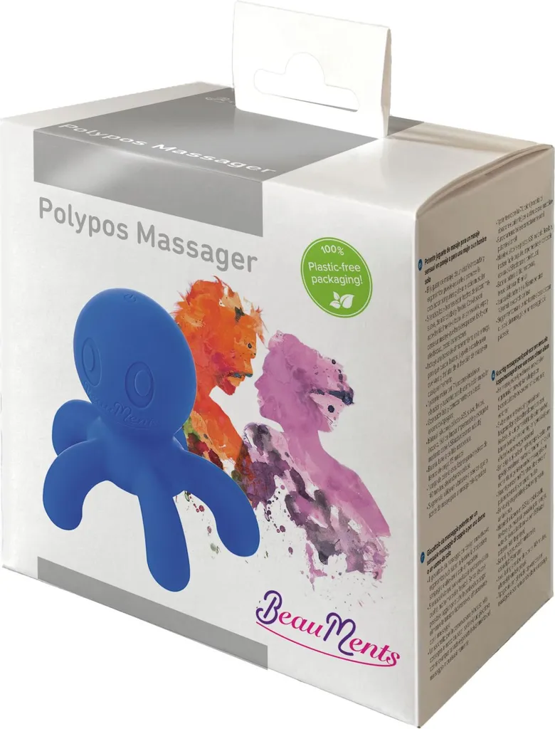 Appareil de massage bleu BeauMents Polypos avec picots de pression doux - 6