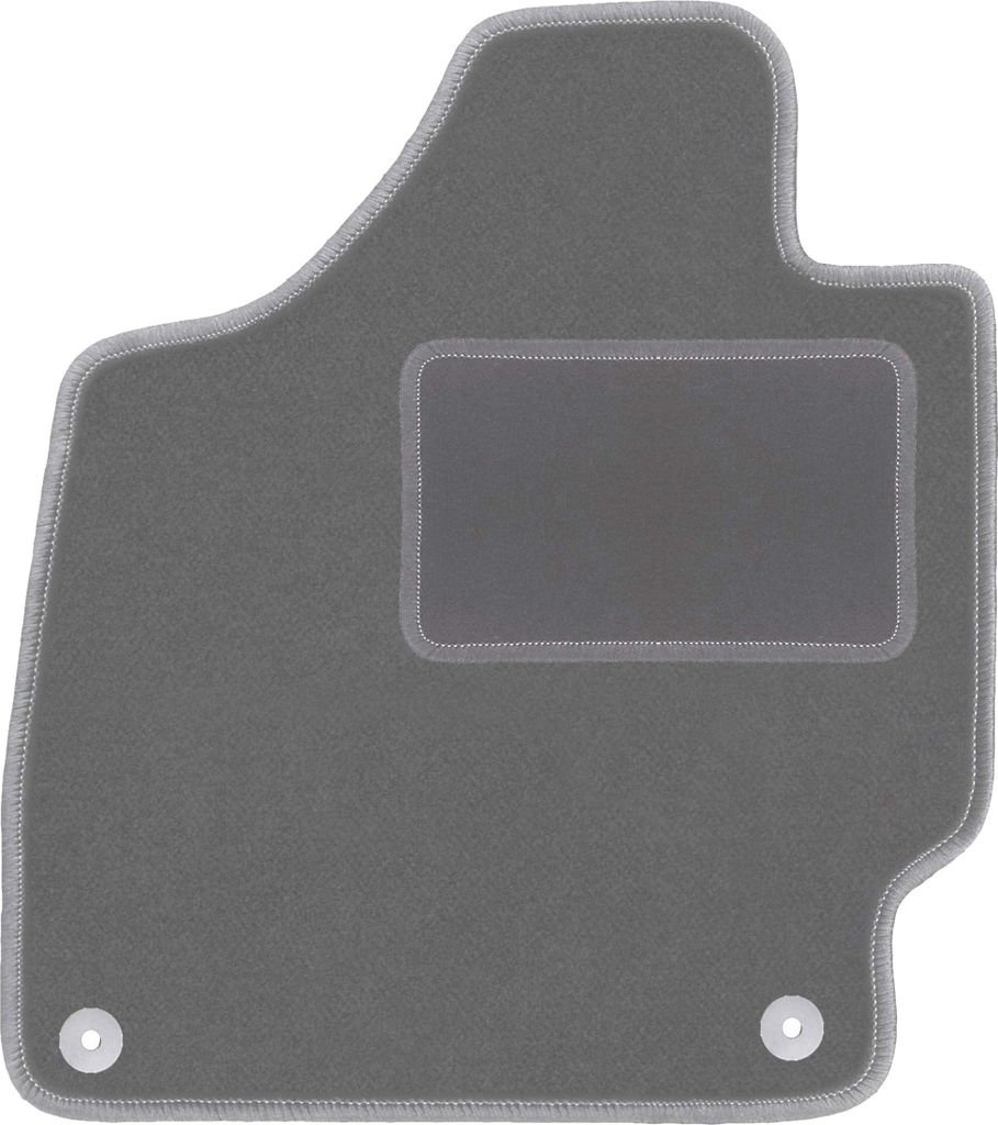 Fahrerfußmatte Velours graphit passend für Audi TT II 8J (2006-2014, Cabrio, Roadster, Coupé) – mit Befestigungen – passgenau