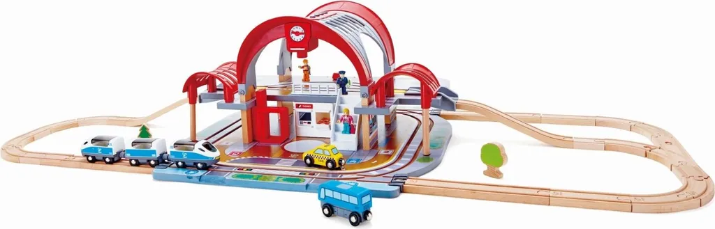 Grande Station de Métro Hape avec sons et lumières pour circuit bois