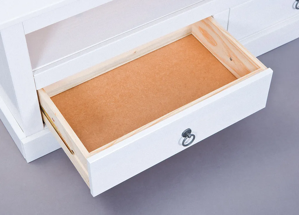Meuble TV Design pour Salon Moderne Pall Blanc - Idéal Petits Espaces