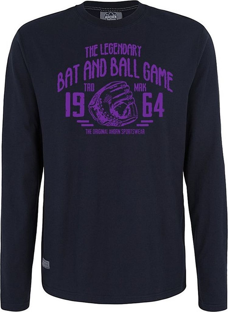 Übergrößen Longshirt Legandary Ball Game lila AHORN SPORTSWEAR Navy 6XL