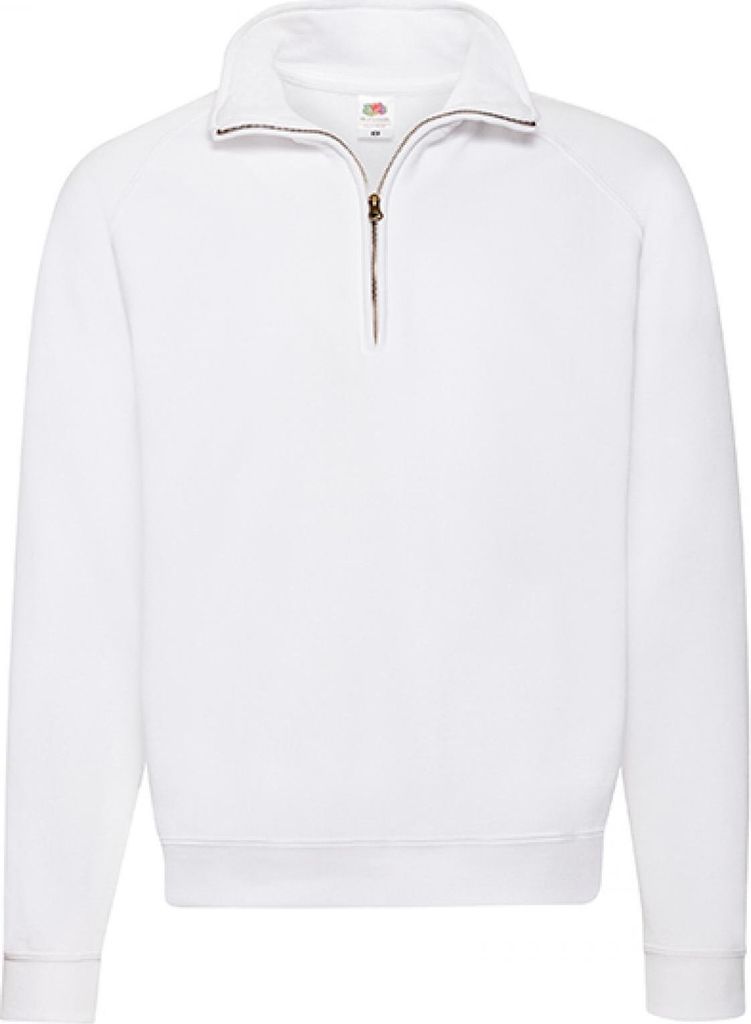 Fruit of the Loom 62-114-0 | Classic Zip Neck Sweat - Farbe: White - Größe: M