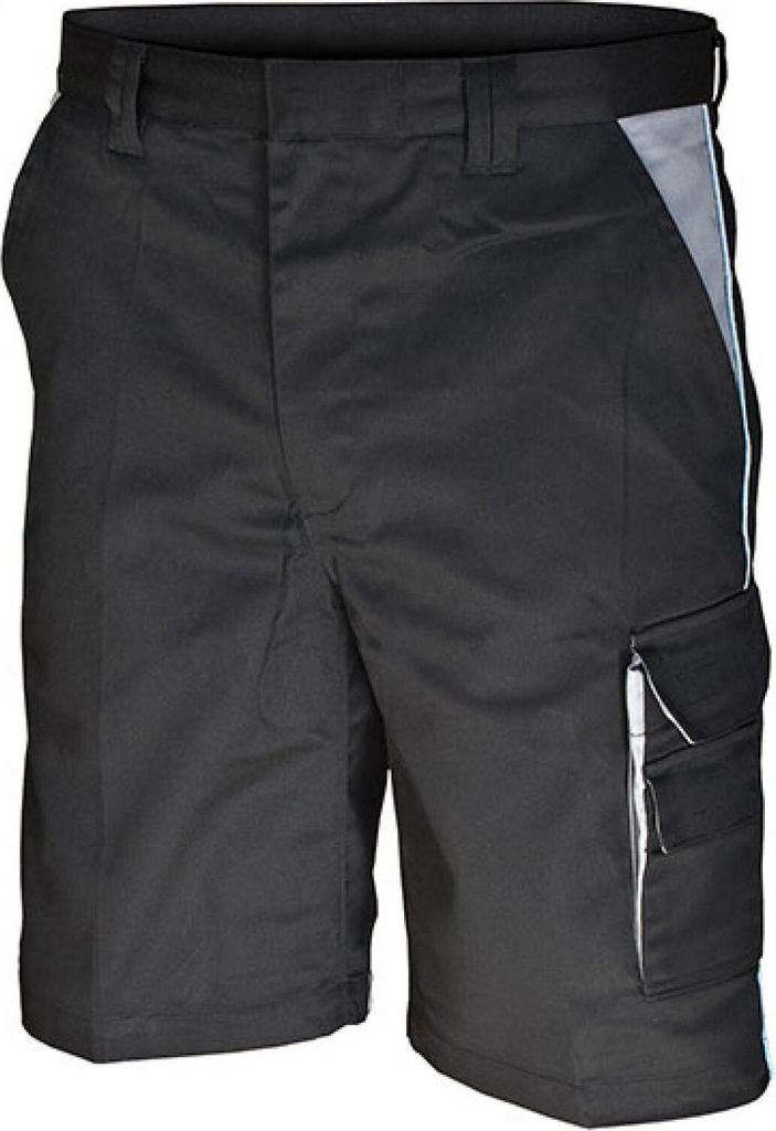 Carson Contrast CC709S | Contrast Work Shorts / Bei 60 Grad waschbar - Farbe: Black/Grey - Größe: 56