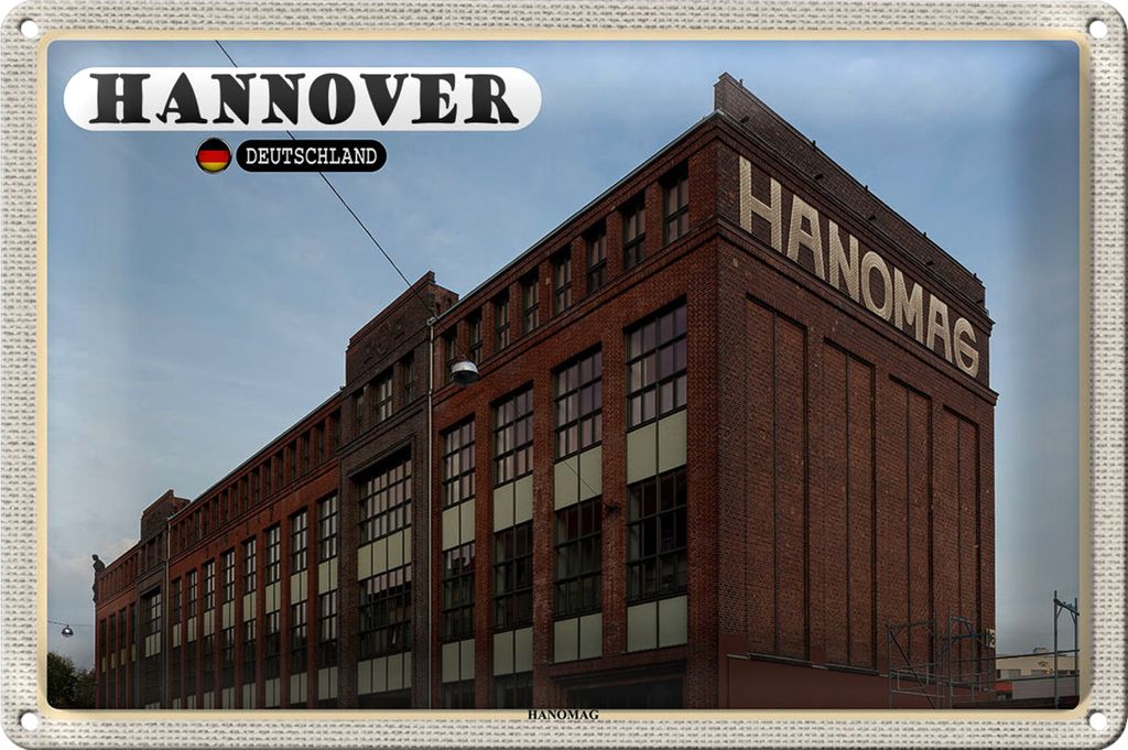 Blechschild Städte Hannover Hanomag Maschienenbau 40x30cm