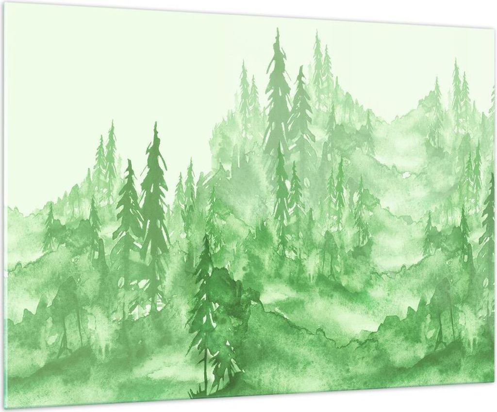 Bilder auf glas - Wald Baum Natur - 100x70cm - Glasbilder - Wandbilder - Kunstdruck - zum Aufhängen bereit - Wanddekoration aus Glas - Glas Bilder...
