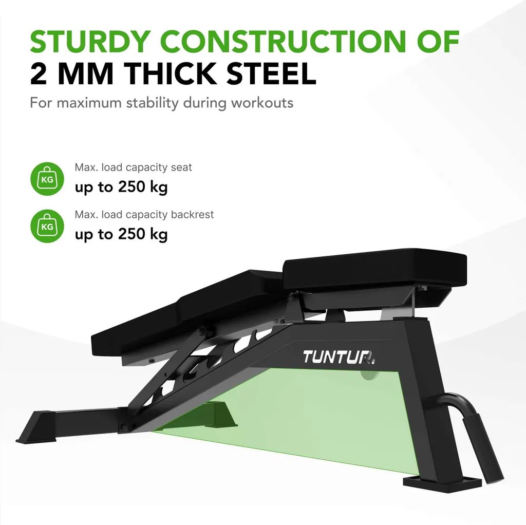 Banc utilitaire Tunturi UB70 - Banc de musculation réglable et robuste - 6