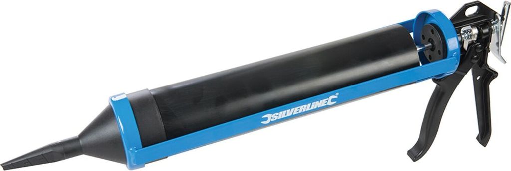 SILVERLINE Fugenpistole Mörtelspritze Silikon Acryl Spritze Gipspresse Zubehör