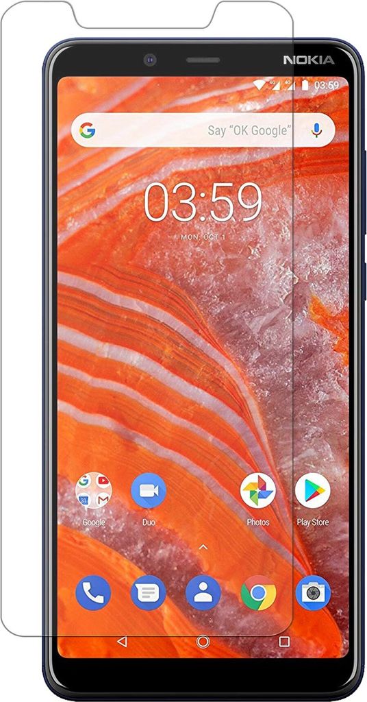 Panzerglas 9H kompatibel mit Nokia 3.1 PLUS Displayschutzfolie Schutzglas Panzerfolie Passgenau @cofi1453