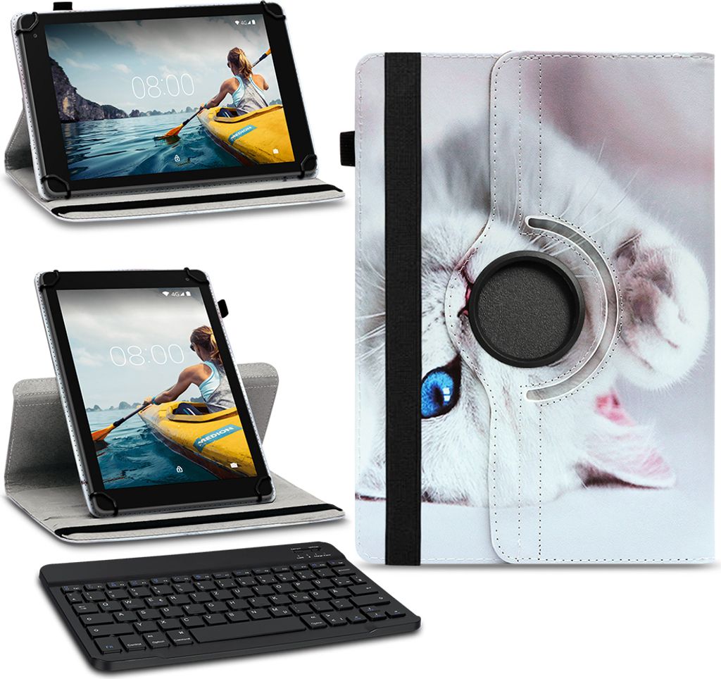 Tablet Tasche für Medion Lifetab E10713 Hülle Schutzhülle Bluetooth Tastatur Farben:Motiv 3