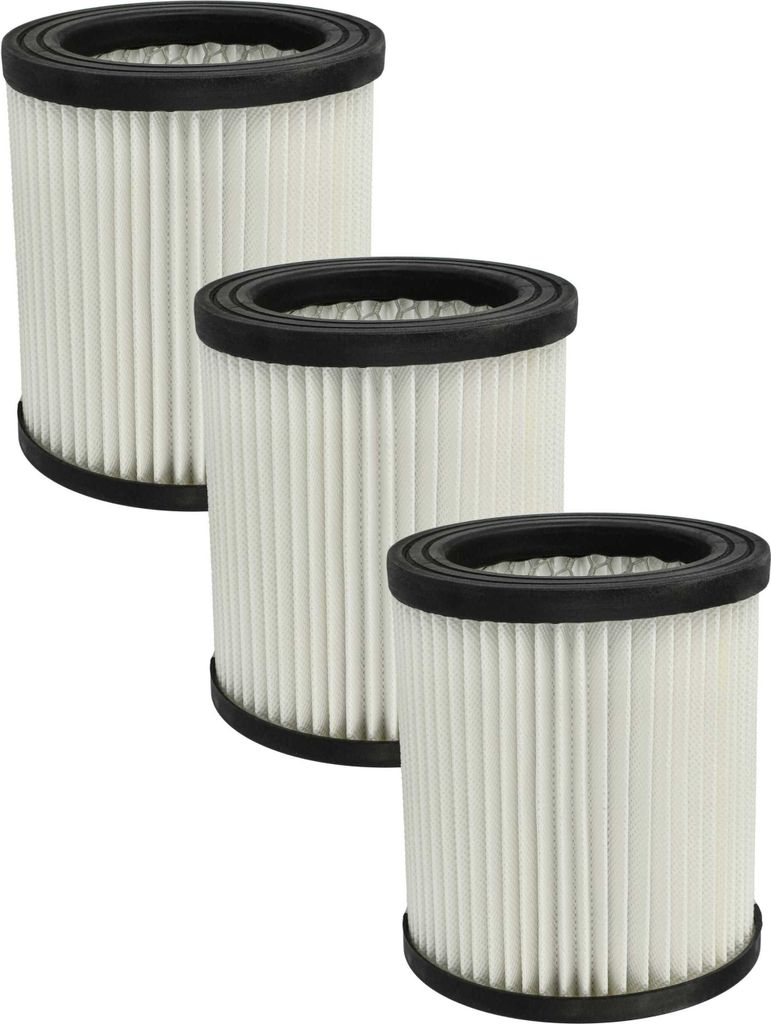 vhbw 3x Staubsaugerfilter Ersatz für Scheppach 7907702701 für Staubsauger - HEPA-Filter Schwarz Weiß