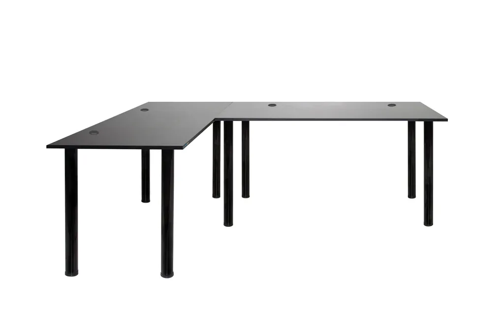 Bureau d'Angle Gaming Noir 197 cm SyberDesk Pro pour Setup Multi-Écran - 4