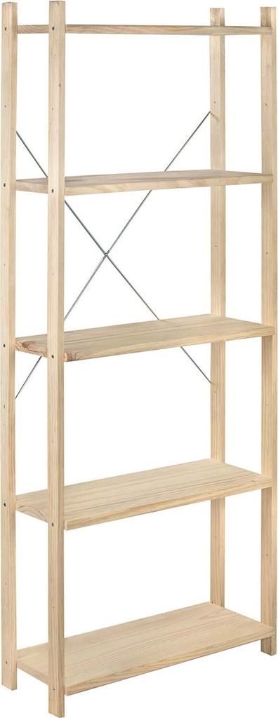 Astigarraga Natura Bücherregal 175x65x25 Cm Beige Beige One Size