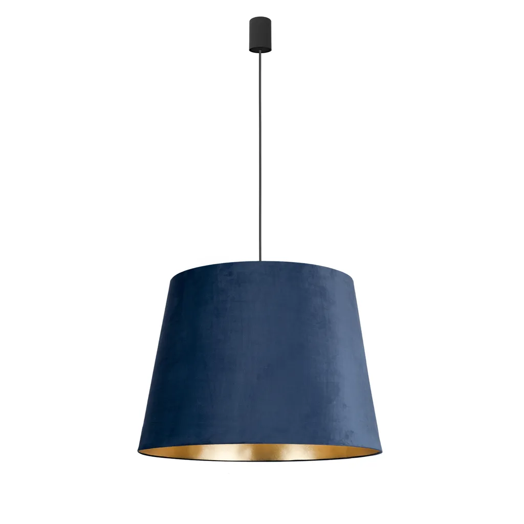 Grand luminaire de plafond CONE pour salle à manger, bleu et noir, 59cm