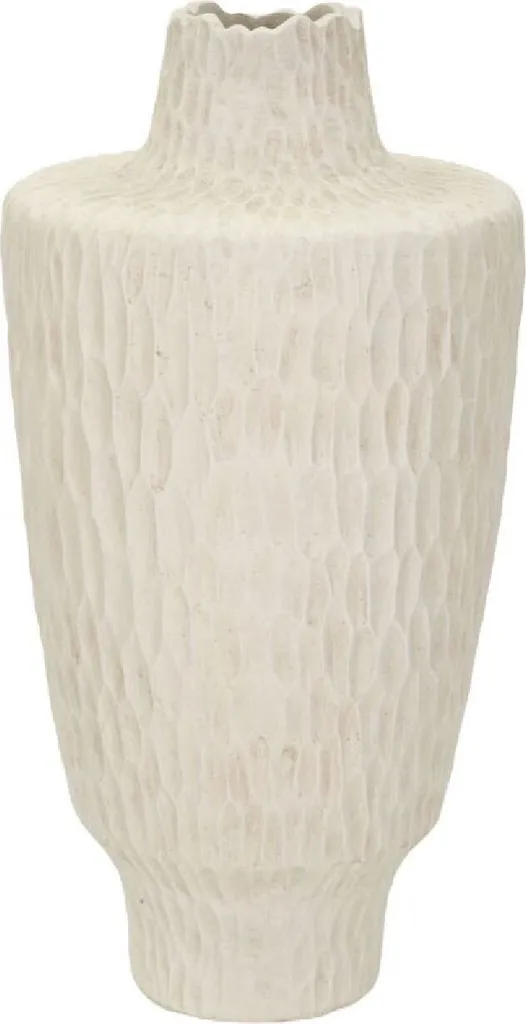 Mauro Ferretti Vase Ombre Crème Ø 29,5x57 cm : Élégance Haut de Gamme