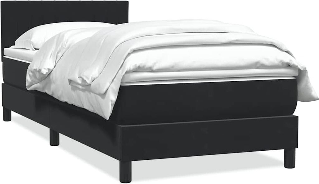 Maison Exclusive - Boxspringbett mit Matratze Schwarz 90x210 cm Samt