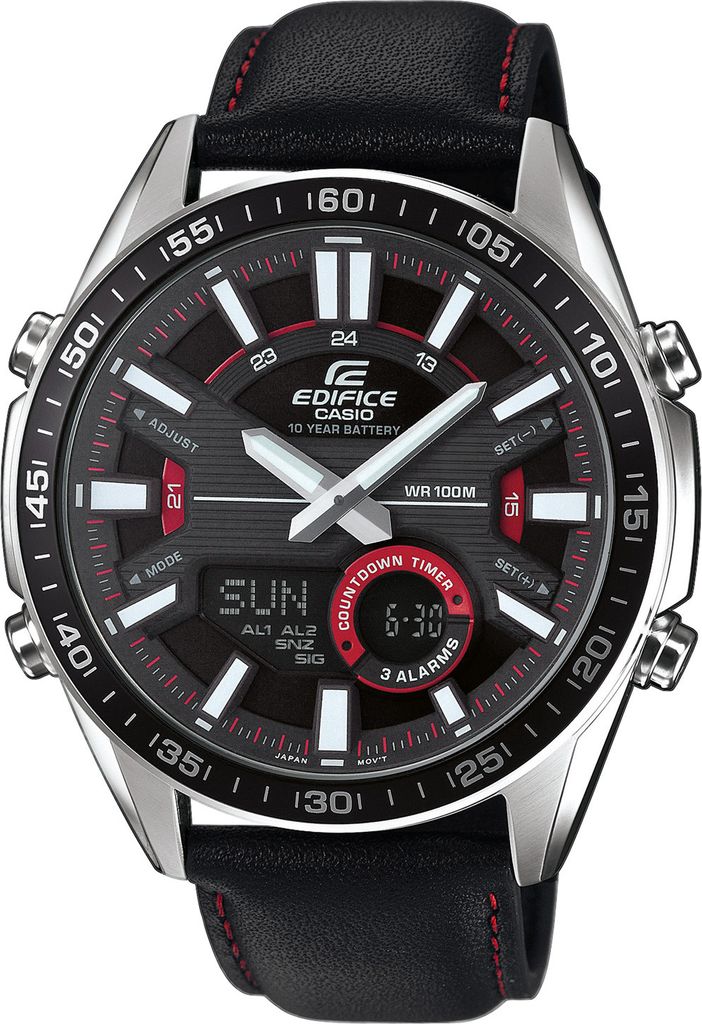 Zegarek męski Casio Edifice EFV-C100L-1AVEF skórzany pasek Zdjęcie produktu 