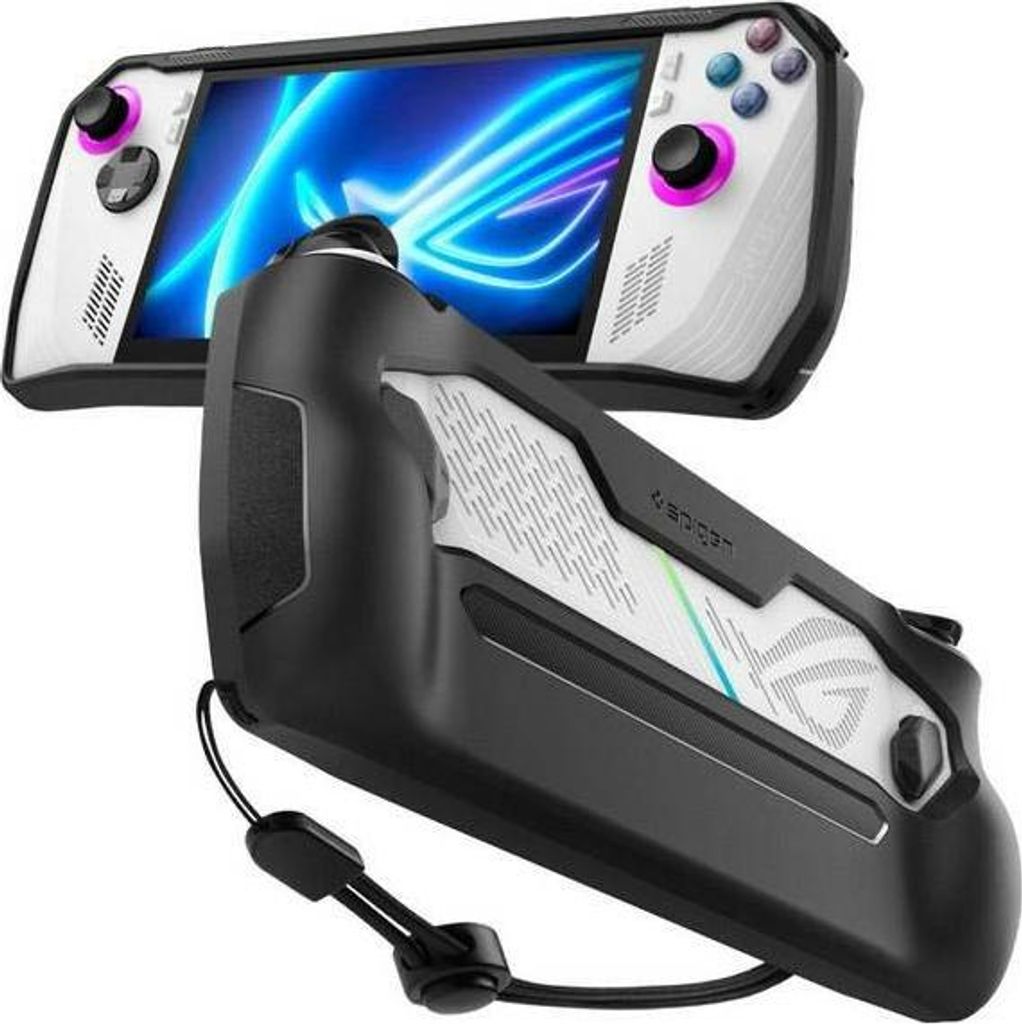 Spigen Rugged Armor, Cover, ASUS, Schwarz, Thermoplastische Polyurethane (TPU), ROG Ally, Fallbeständig, Kratzresistent
