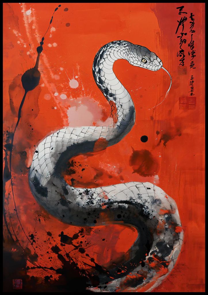 Poster 70x100cm Drachenatem Schlange