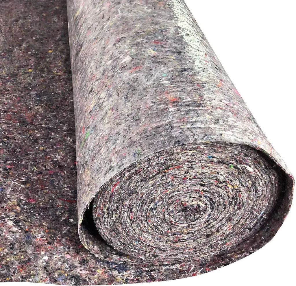 TWOLIIN Feutre de Protection 1x50m 180g/m² avec Revêtement Antidérapant PE