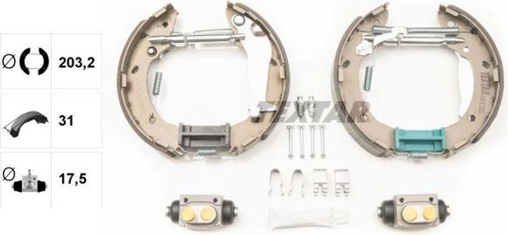 TEXTAR 84063300 Bremsbackensatz OE 583051CA10 kompatibel mit Getz