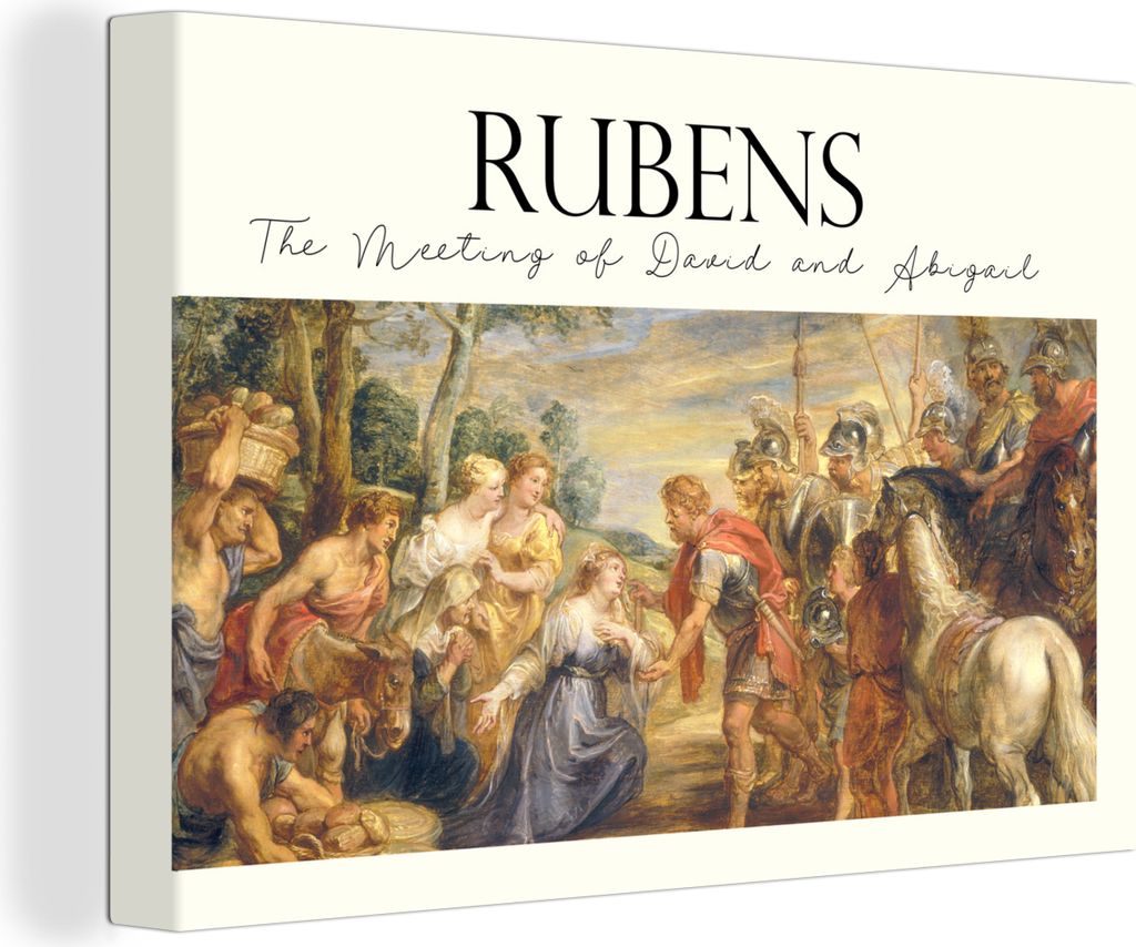 OneMillionCanvasses - Leinwandbilder - 150x100 cm, Das Treffen von David und Abigail - Rubens - Alte Meister, Wandbilder Kunstdruck Wanddekoratio...