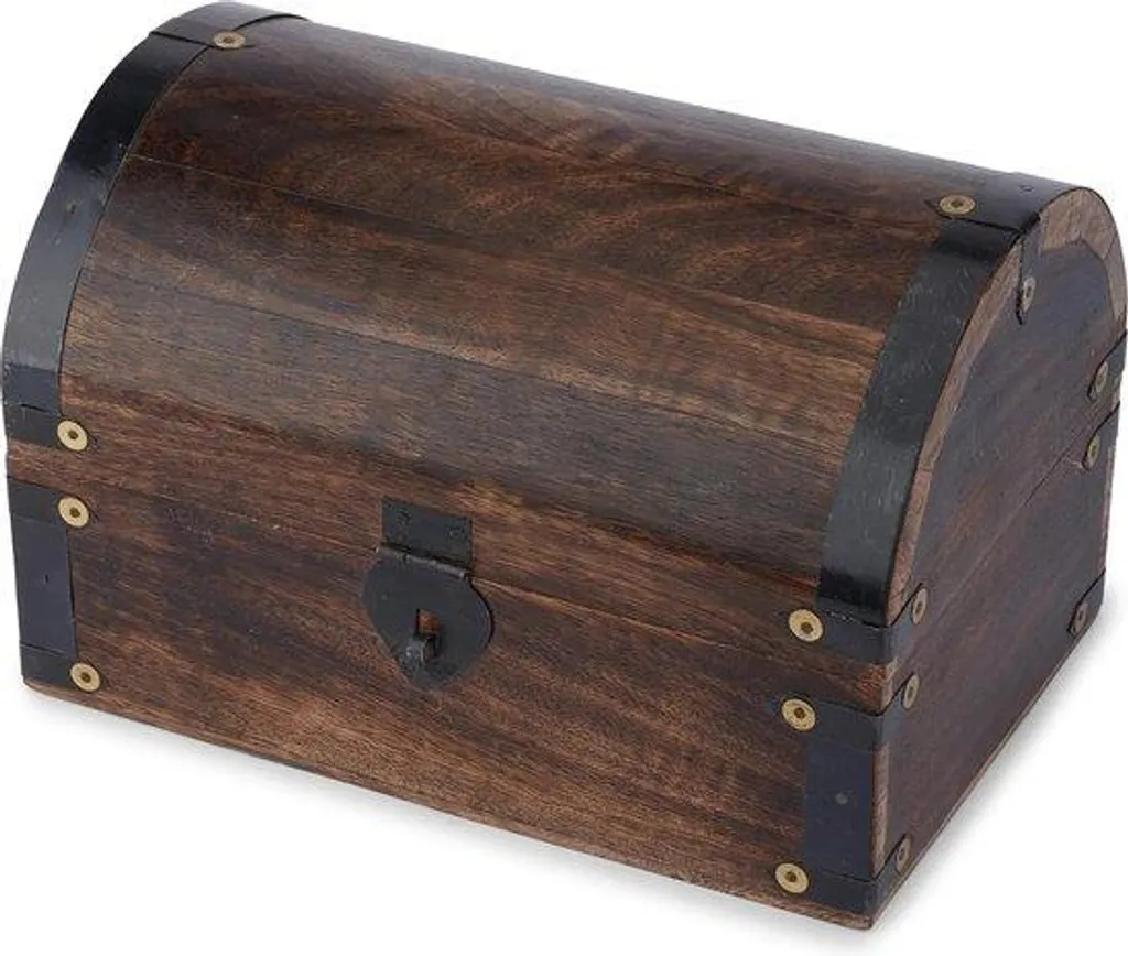 Boîte en bois marron multi-usage - Finition artisanale pour rangement
