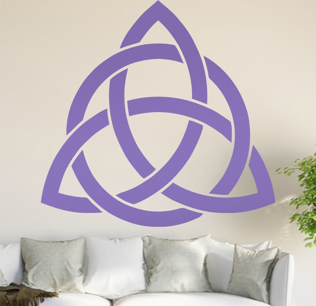 Triquetra Wandtattoo in 6 Größen - Wandaufkleber Wall Sticker - Dekoration, Küche, Wohnzimmer, Schlafzimmer, Badezimmer