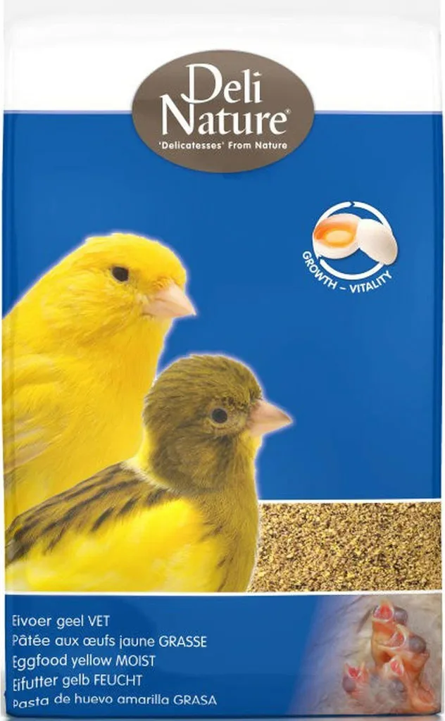 Pâtée aux Œufs Humide Jaune Deli Nature pour Canaris et Oiseaux 10 kg