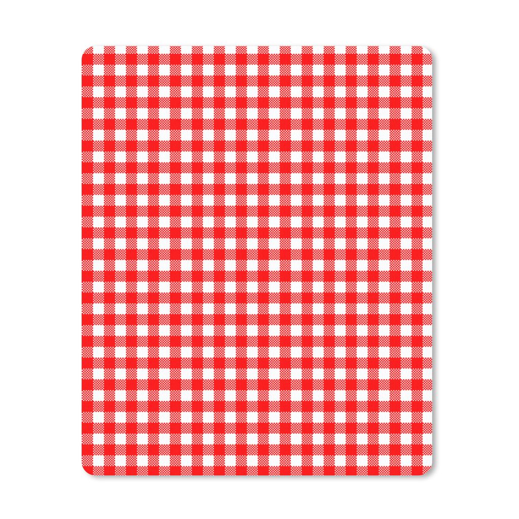 MuchoWow Mauspad Mousepad Rot - Rustikal - Muster 19x23 cm - Mousepads - Maus Mat - Pad - Mausunterlage - Mauspads - Spielen
