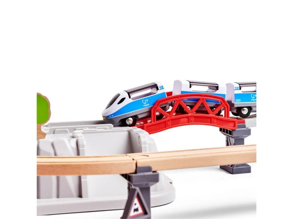 Circuit de train en bois Hape complet pour enfant dès 3 ans avec bac - 20