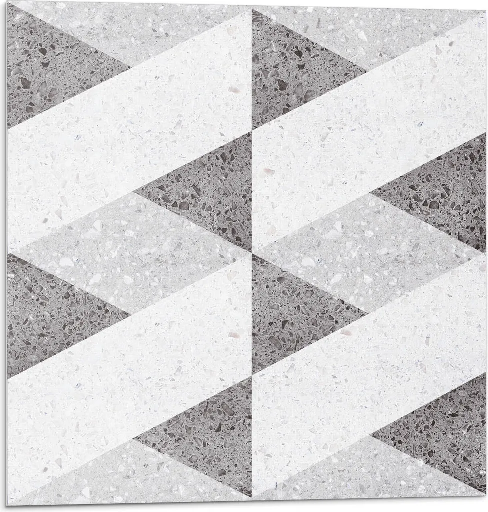 Geometria in contrasto - Piastrelle autoadesive - Rivestimento - Pannello da parete - Piastrelle in PVC - Piastrelle in vinile - Piastrelle in PCV - Autoadesivo - Decorazione murale - 9 pezzi 30 x 30 cm