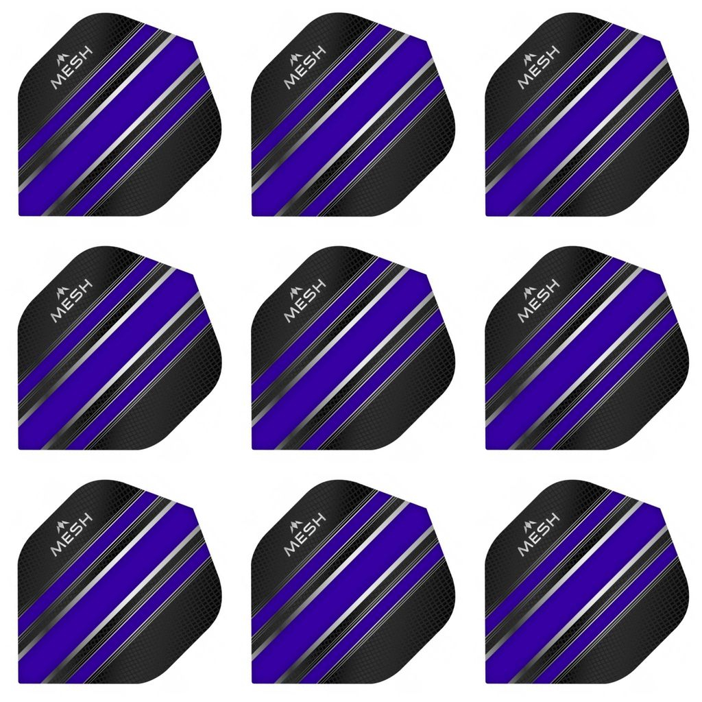 Mission | Mesh | Dart Flights | Standard | 100 Mikron | Blau | 3 Sets = 9 Flights
