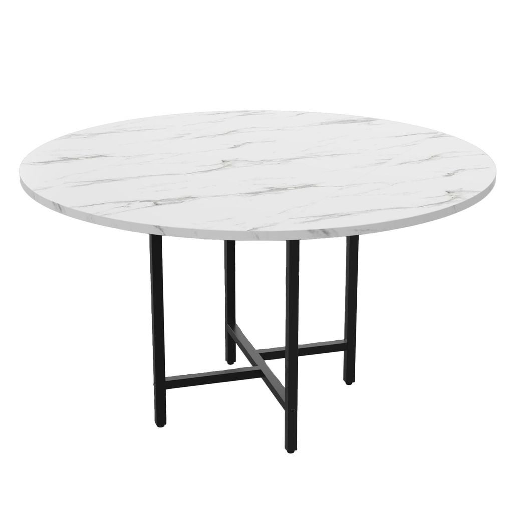 TWSOUL Esstisch Esstisch Rund Hölzerner Küchentisch Esszimmertisch Ø 120cm