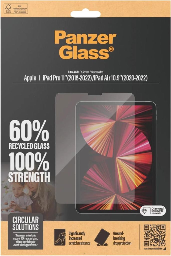 PanzerGlass Ultra Wide Fit Screenprotector voor de Apple Productafbeelding 
