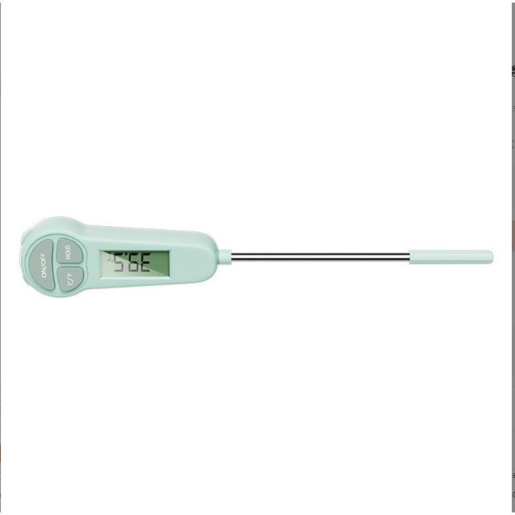 INF Digitalthermometer LCD mit 304 Edelstahlsonde -50°C~300°C für Küche Grün