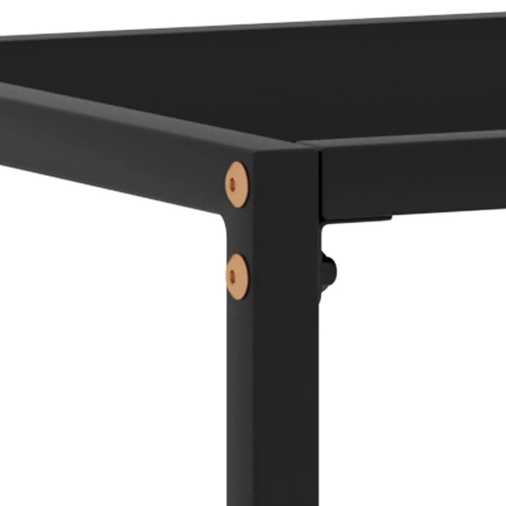 SYFAX™ Tavolo Consolle Nero 80x35x75 cm - Vetro Temperato per Ingresso - 3