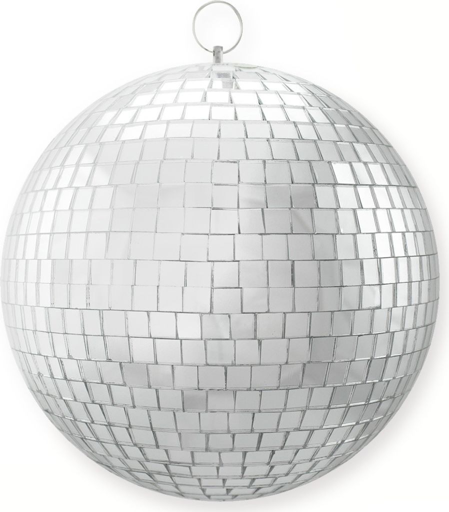 Spiegelkugel 20cm - Discokugel - Echtglas - 10x10mm Spiegel - silber