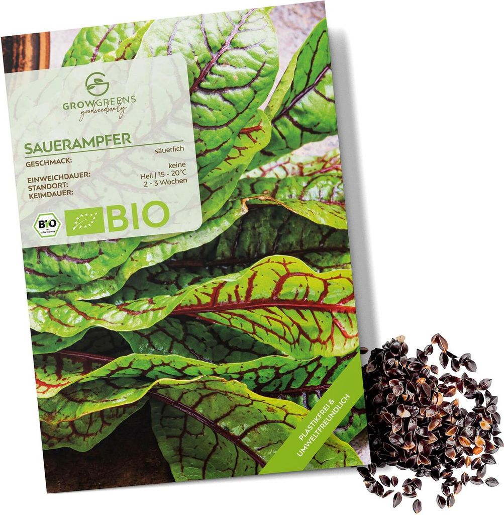 Sauerampfer Samen - Heilkräuter Saatgut aus biologischem Produktbild 