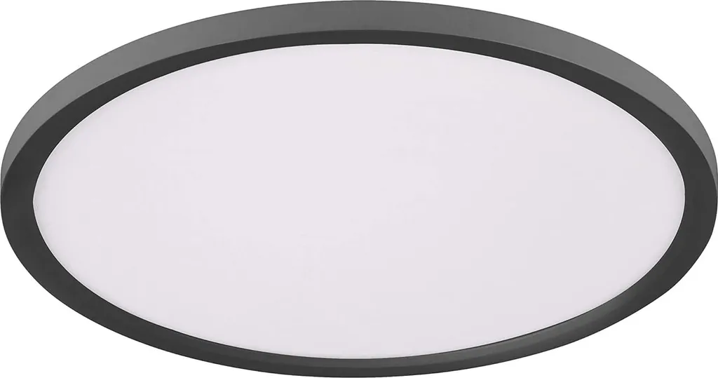 Plafonnier LED Salon et Chambre Noir D 40 cm Dimmable avec Contrôle
