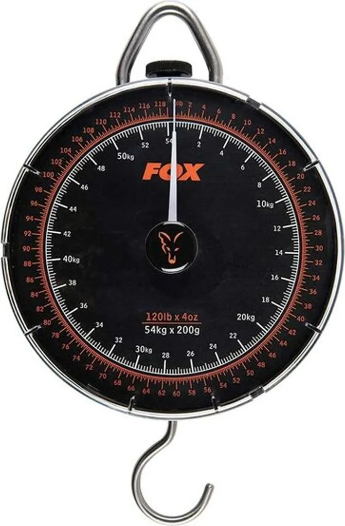 Balance à cadran Fox 120lb 54kg robuste pour pesée précise de carpe
