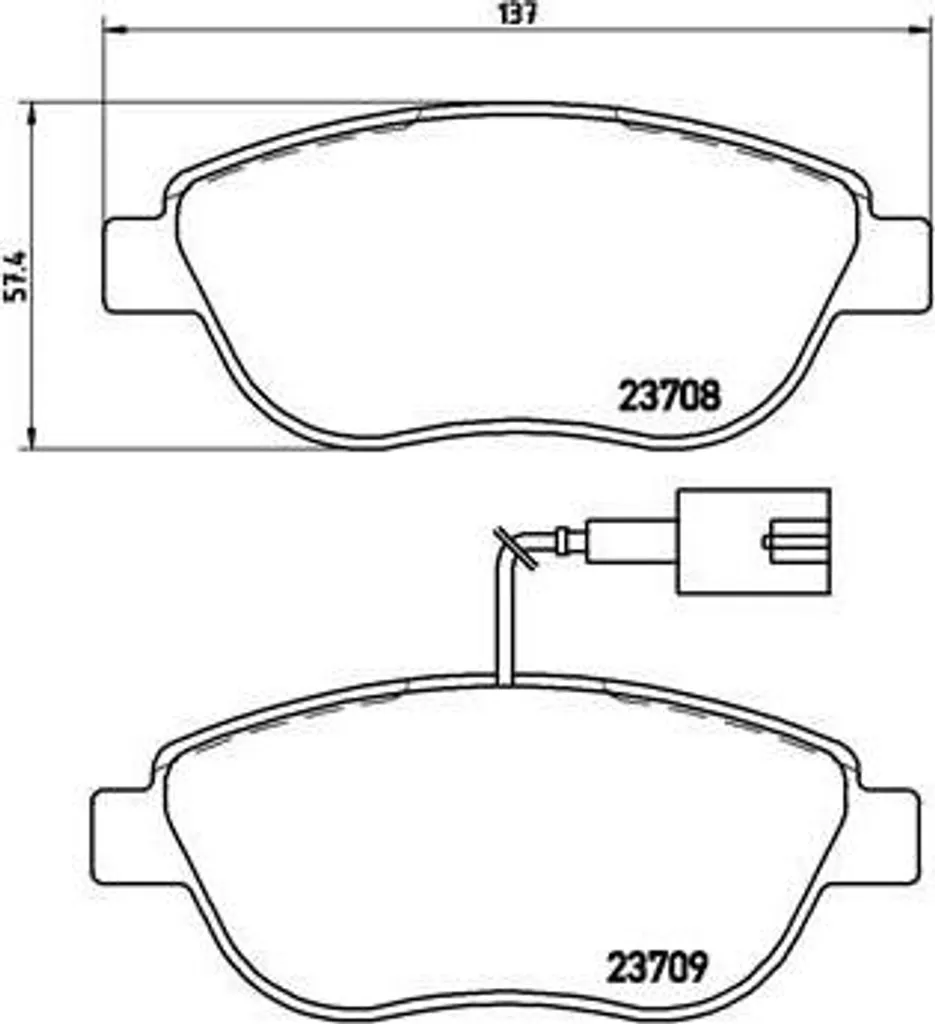 Plaquettes de frein pour Fiat 500 et Doblo : Sécurité Brembo P 23 137