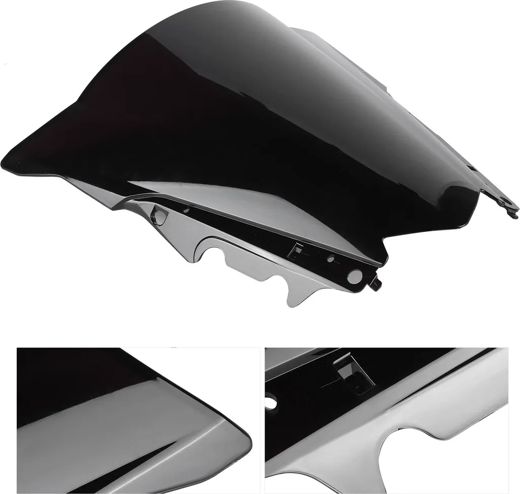 Pare-brise moto PC noir pour Yamaha YZF R3 et R25 modèles 2015-2016