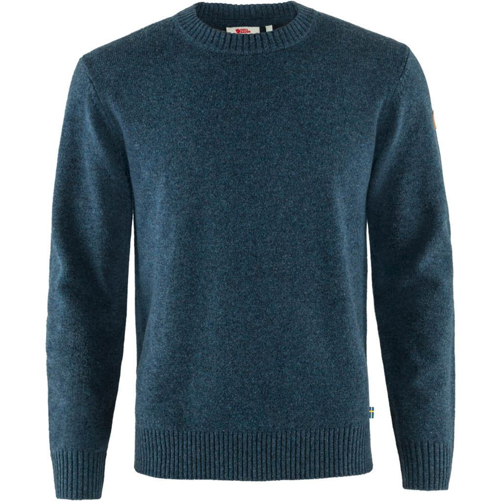 Fjällräven Övik Round Pullover Blau S Herren Blau S