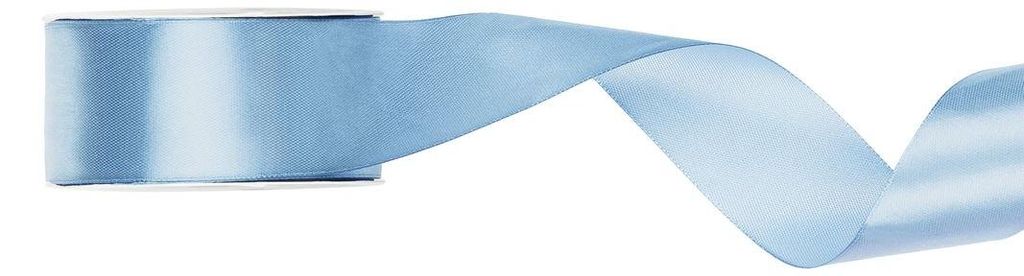 Ruban cadeau satin bleu ciel bleu clair 25m 25mm de large Image du produit 